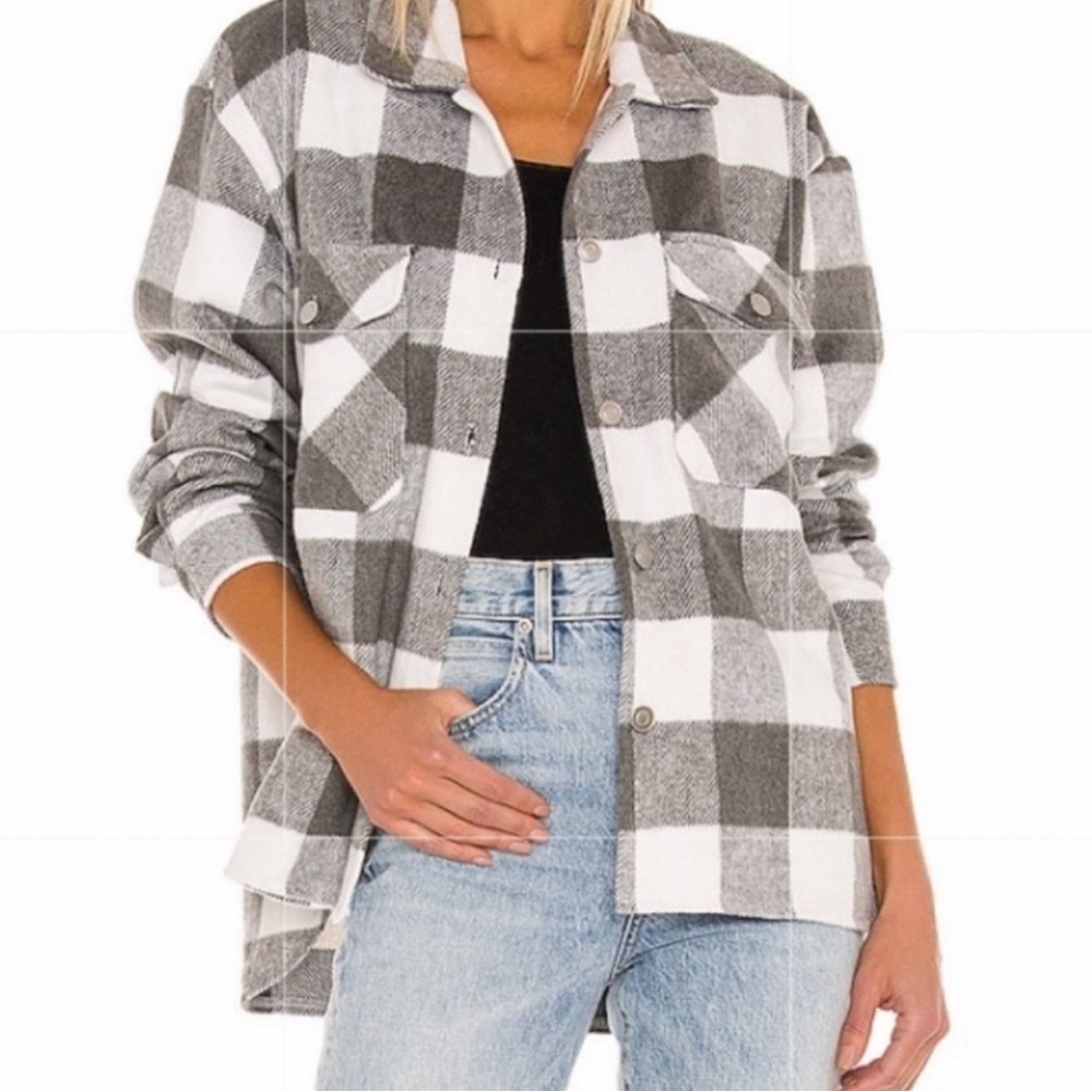 Bb Dakota grey/white shacket NWT retail